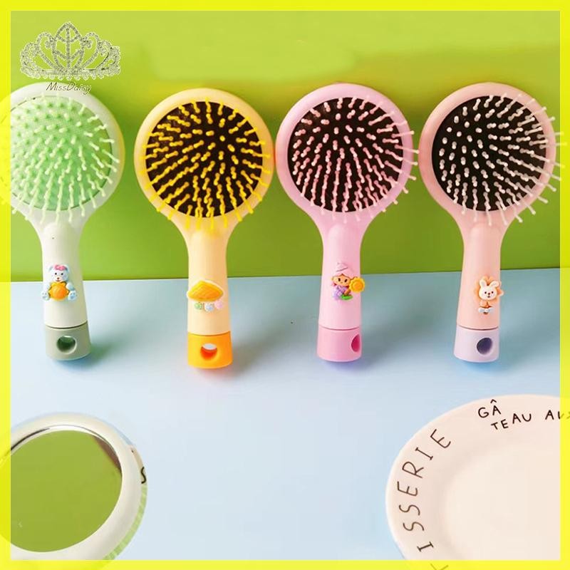 Daisy Creative การ์ตูน DIY กระจกหวี Two In One Rainbow Air Cushion หวี ...