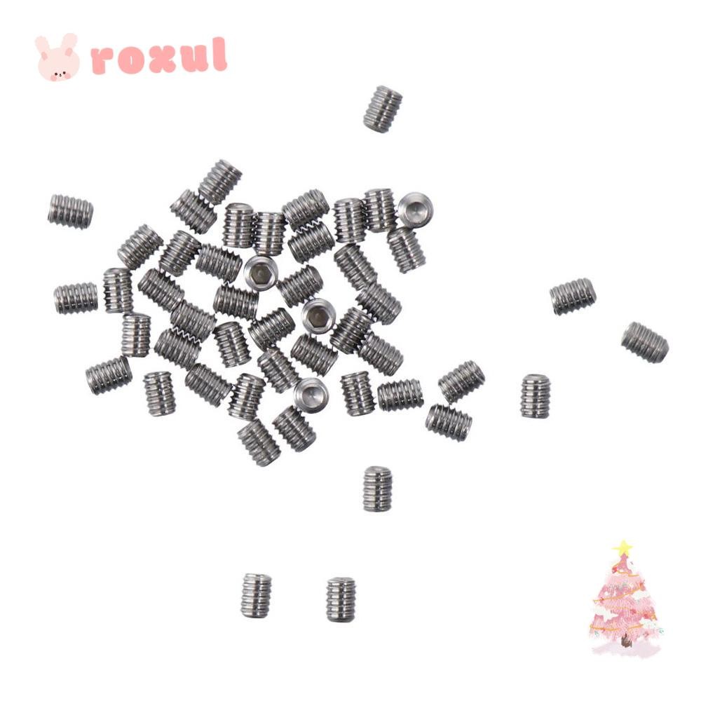 ROXUL 50 ชิ้น สกรูหัวจม, เงิน 304 สแตนเลสหัวแบน|สกรู M4x5mm คุณภาพสูง ...
