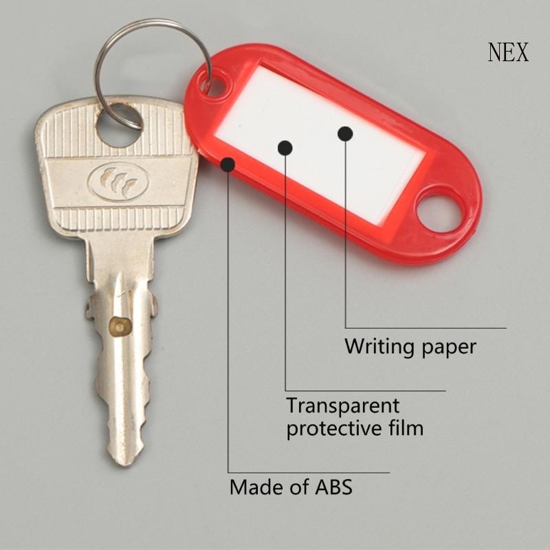 NEX 50 ชิ้นป้ายกุญแจ Key Fob ป้ายชื่อกระเป๋าเดินทางใช้งานง่ายสําหรับติด ...
