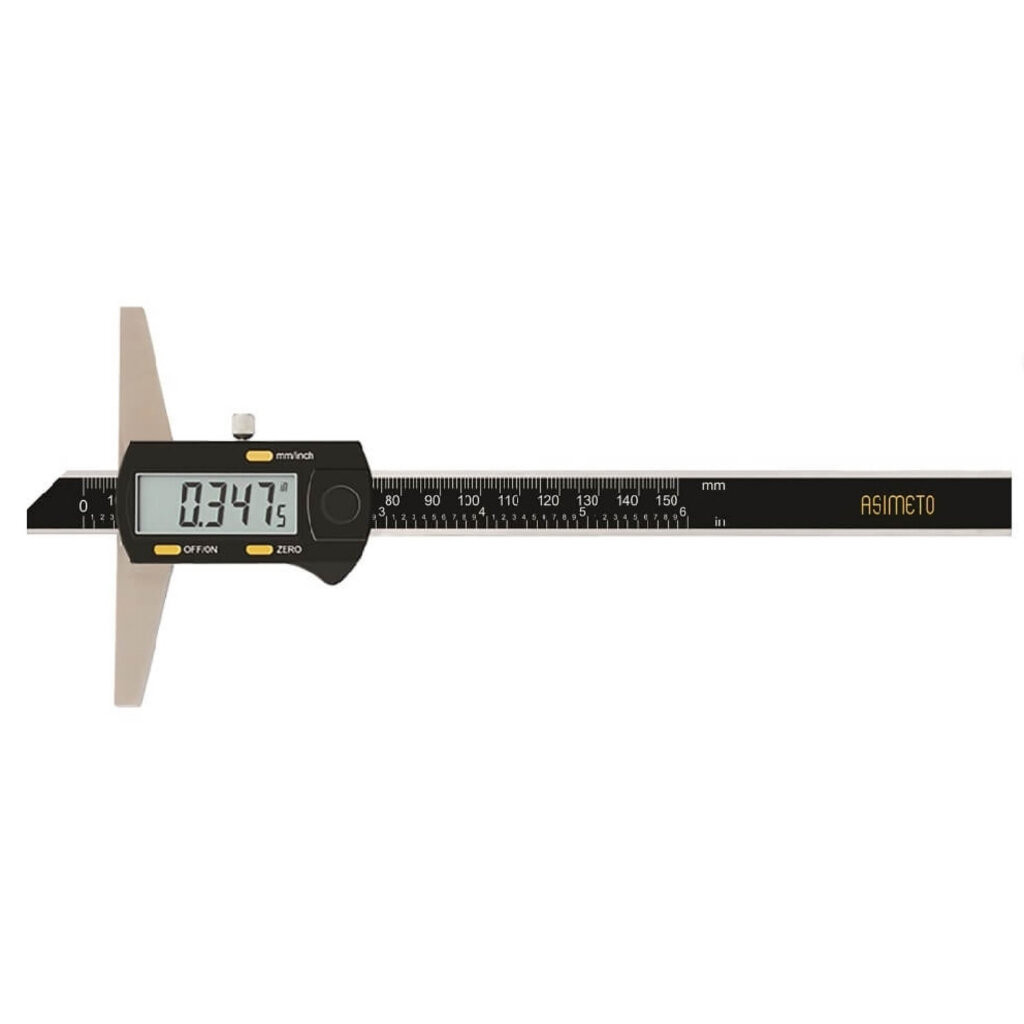 Asimeto Digital Depth Caliper เวอร์เนียร์วัดลึกดิจิตอล 0-200 มม. / 0-8 ...