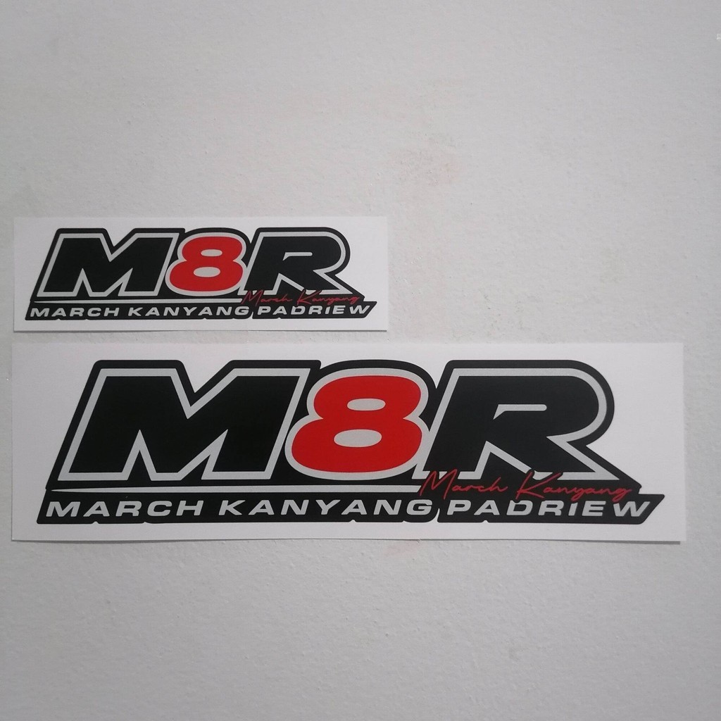 สติ๊กเกอร์ติดรถ M8R งานตัดสะท้อนแสง3M | Shopee Thailand