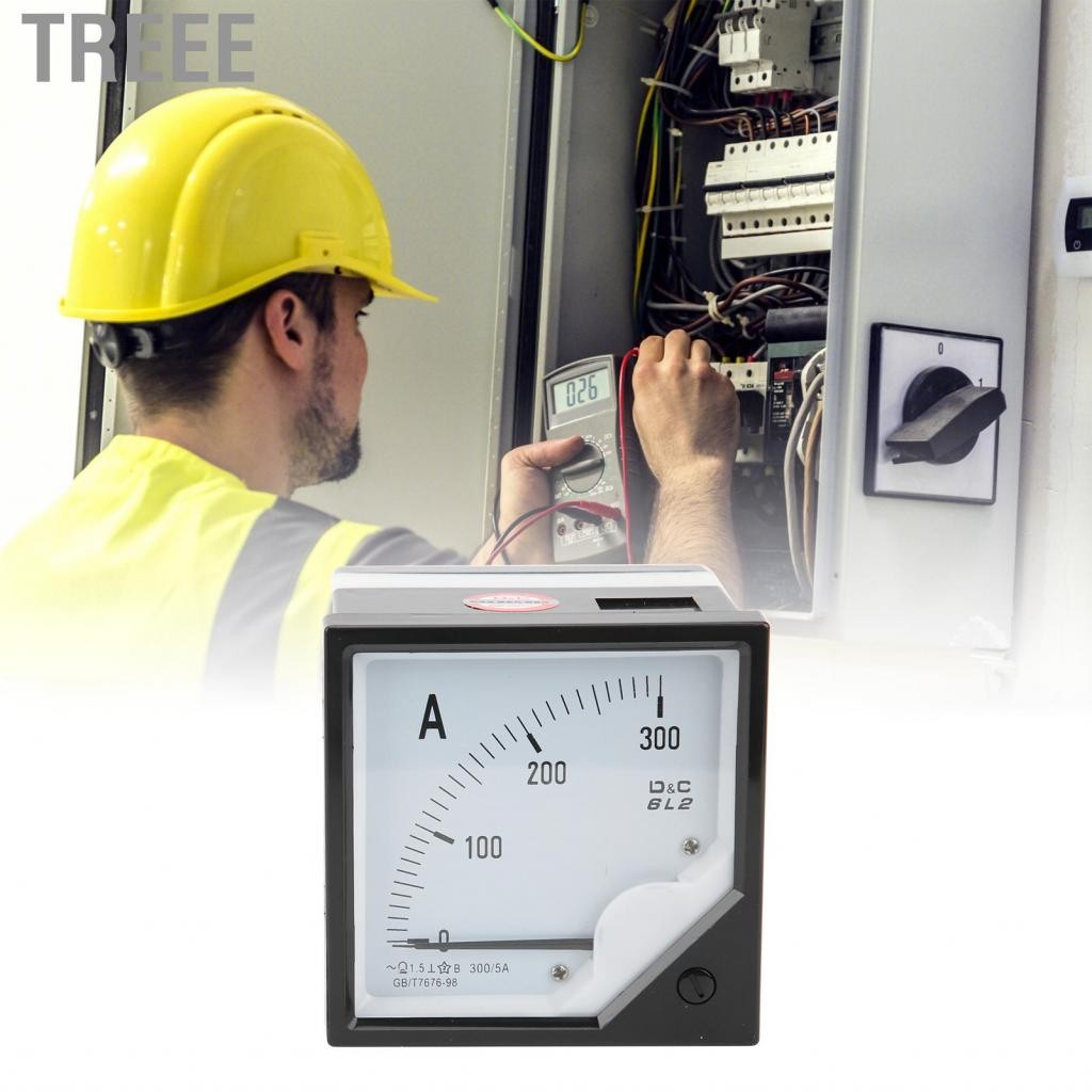 Treee 6L2 300A/5A ตัวชี้ประเภทแอมป์มิเตอร์ Analog Panel Current Meter ...