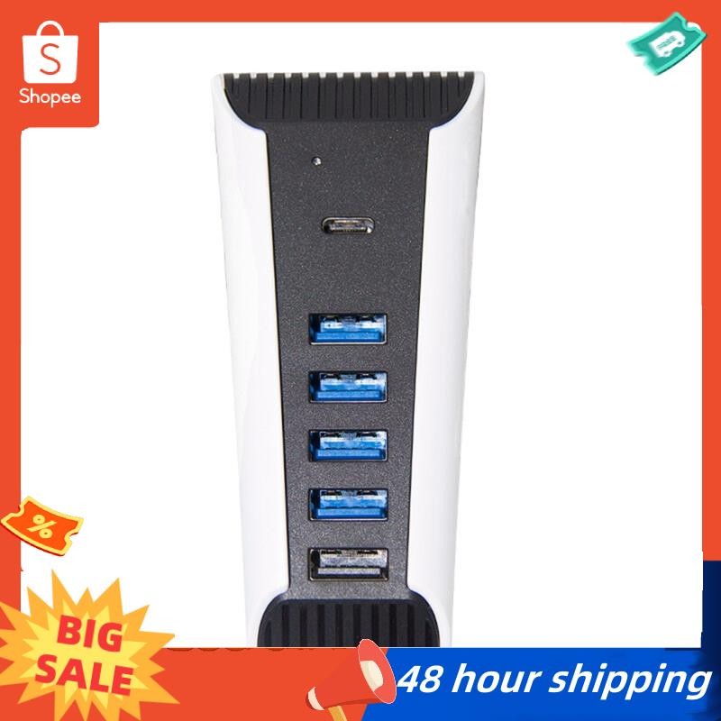 พร้อมสต็อก 6 in 1 USB Splitter Hub 5 USB A+1 พอร์ต USB C อะแดปเตอร์ความ ...