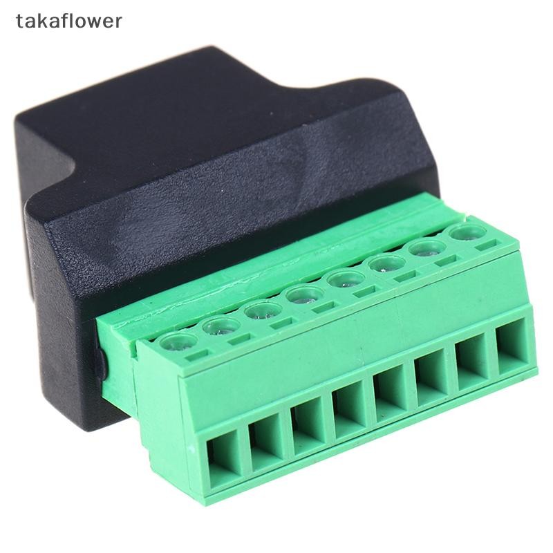 Takaflower RJ45 Female to Screw Terminal 8 Pin Connector Ethernet Cable ...