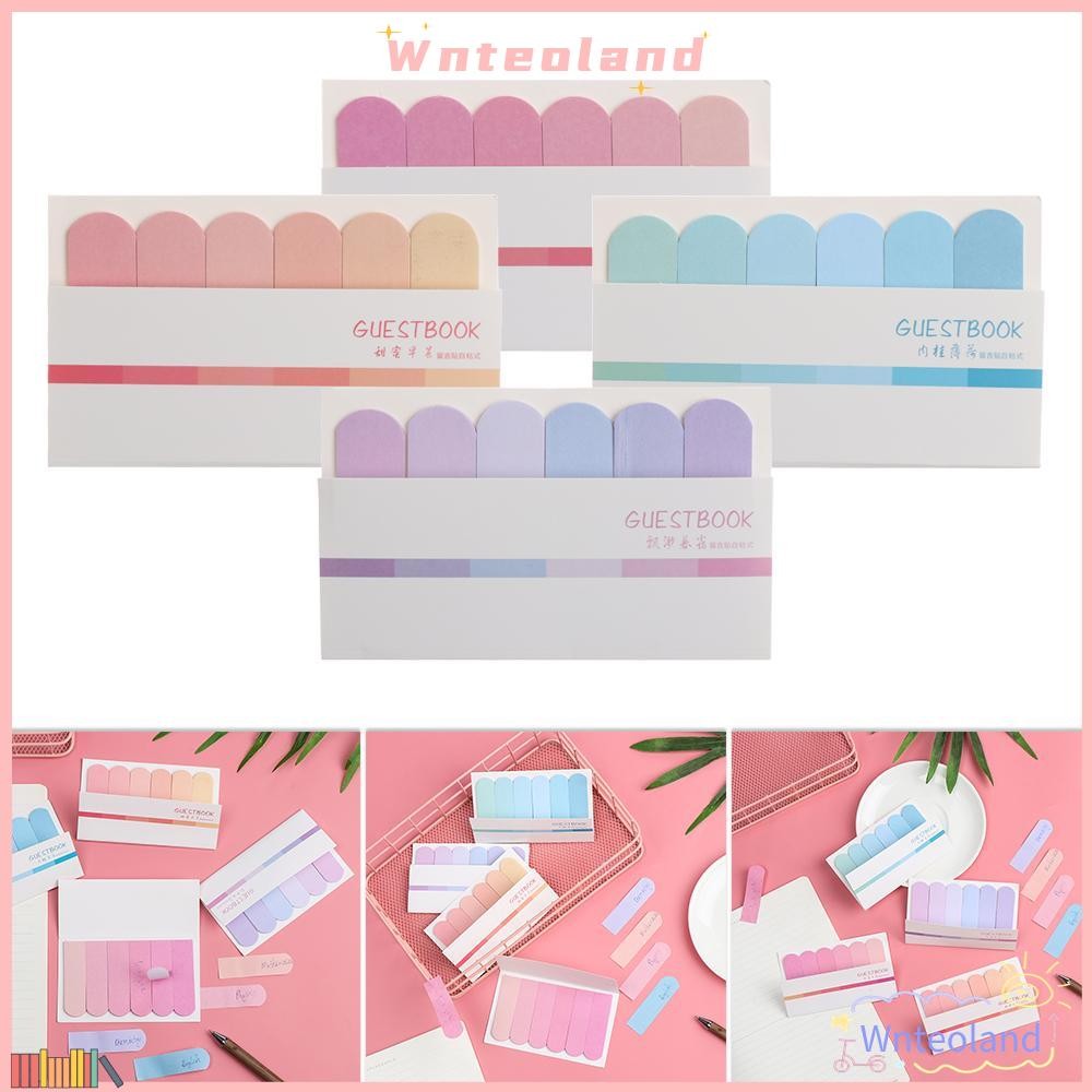 Wnteoland 120 แผ่น Sticky Notes เครื่องใช้สํานักงาน Gradual เปลี่ยนสี ...
