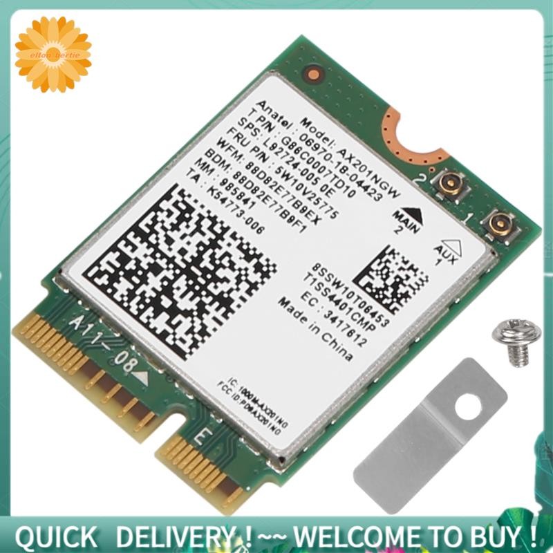 สําหรับ Wi-Fi 6 AX201 บลูทูธ 5.0 Dual Band 2.4G/5G ไร้สาย NGFF ปุ่ม E ...