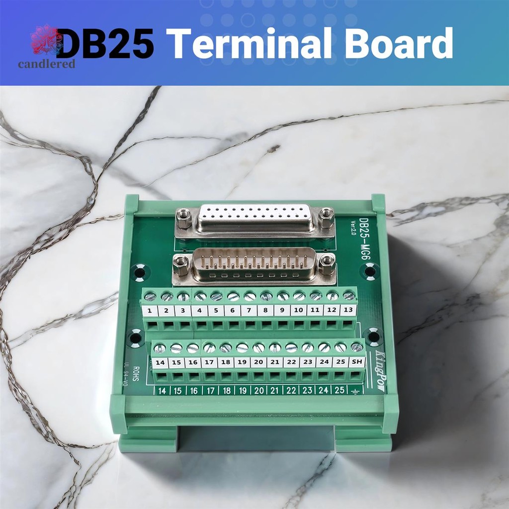 Super DB25 DIN Rail Mount โมดูลอินเทอร์เฟซตัวเชื่อมต่อชาย/หญิง Breakout ...