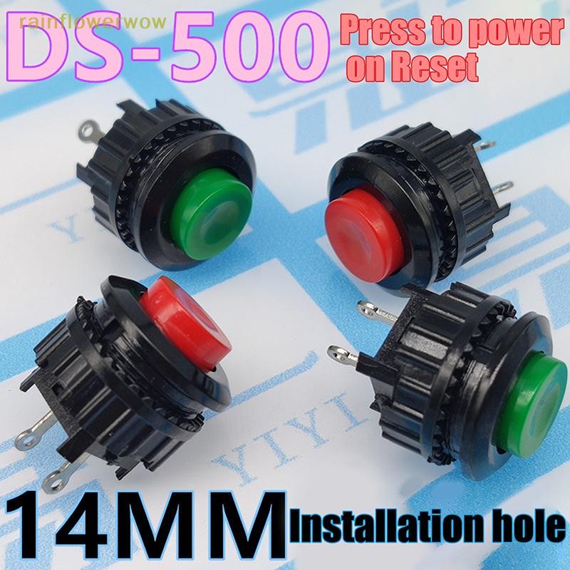 C & B 5pcs Momentary Push Button Switch 14mm Momentary 3A/250VAC Round ...