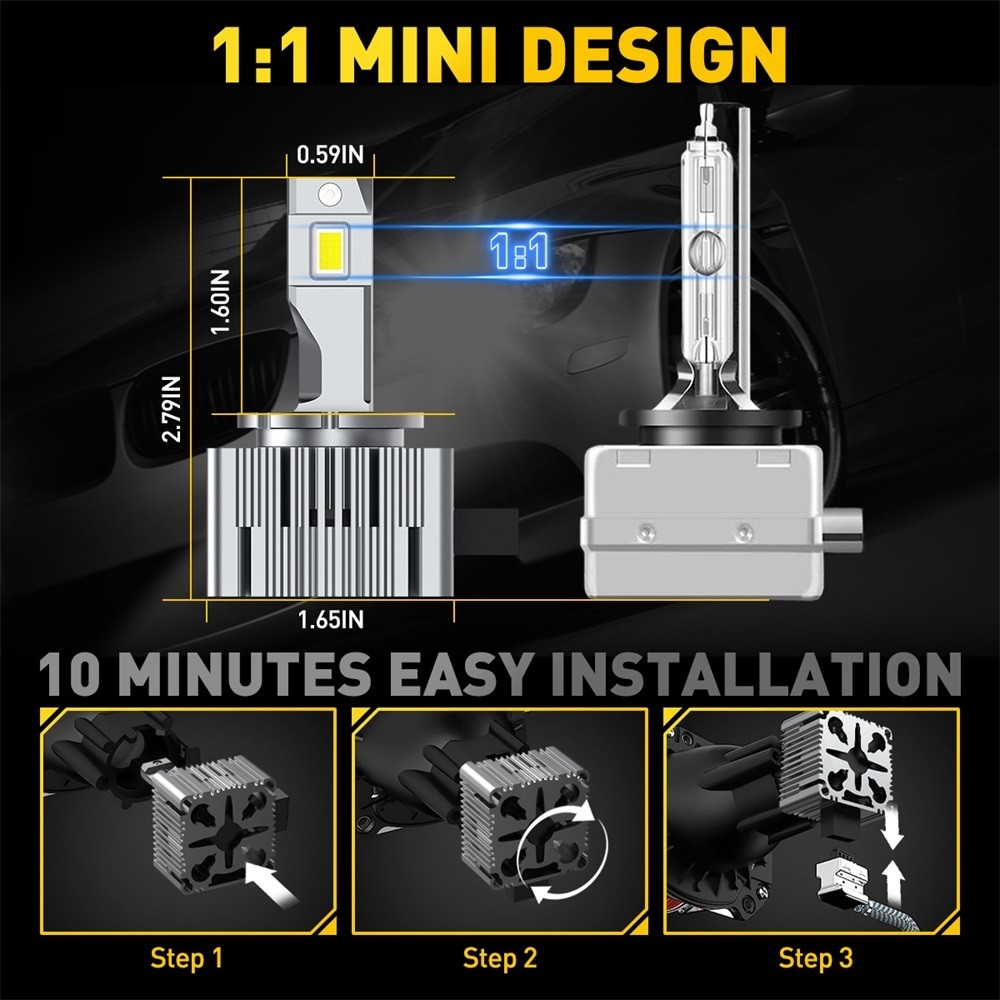 SUPAREE D1S LED Lampadina D1S led Lampade LED d1s D1R Canbus Ready 6500K 35W 20000LM Sostituisci Lampadine Allo Xeno HID OEM Plug and Play - 2 Lampade