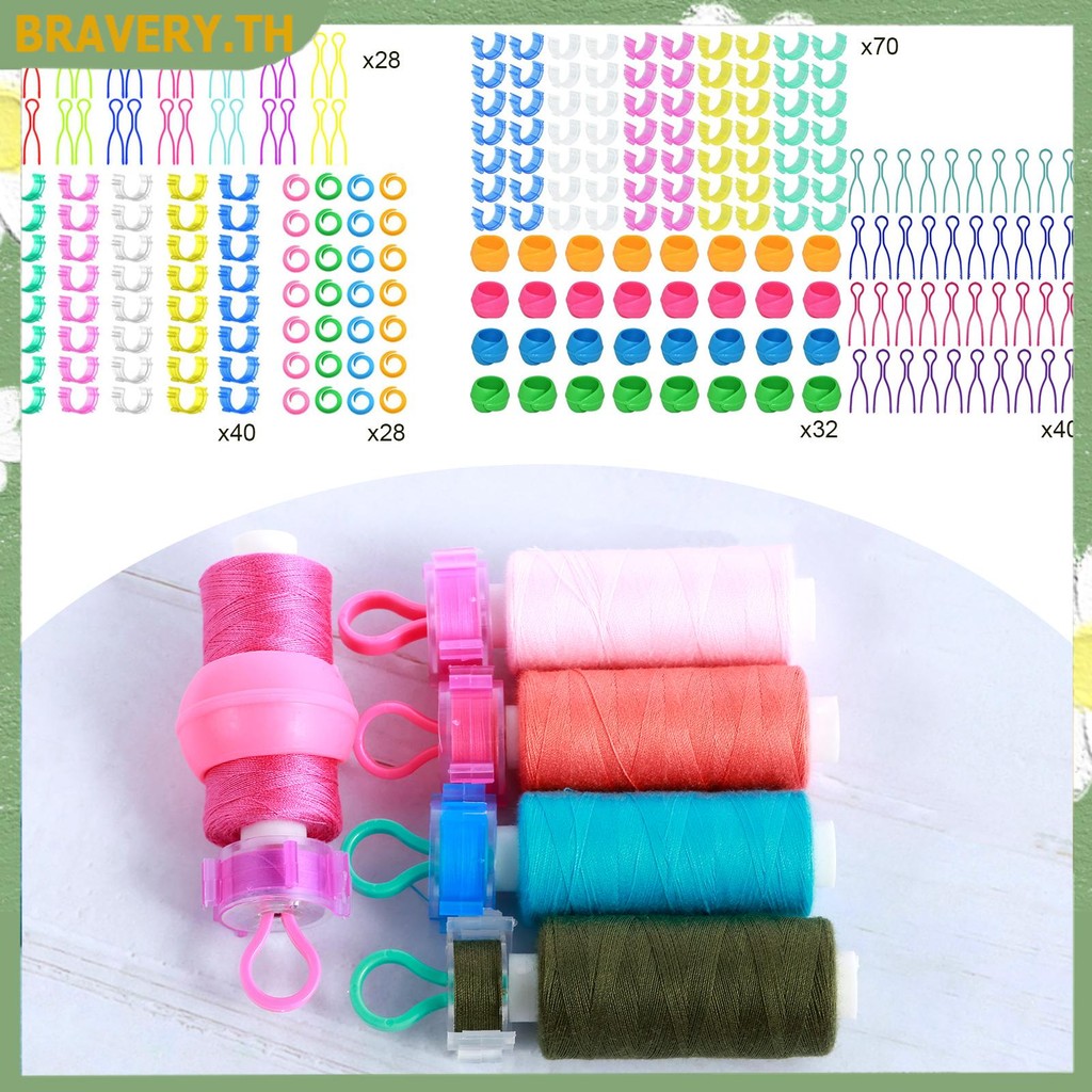 96 ชิ้น / 142 ชิ้น Bobbin Thread Buddies ชุดรวมผู้ถือกระสวยคลิป Bobbin ...