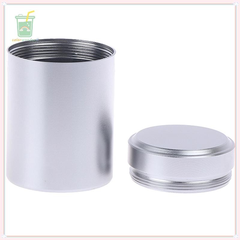 Silver Airtight Proof Container Aluminum Herb Stash Metal Sealed Can Tea Jar ZS - Foto 2