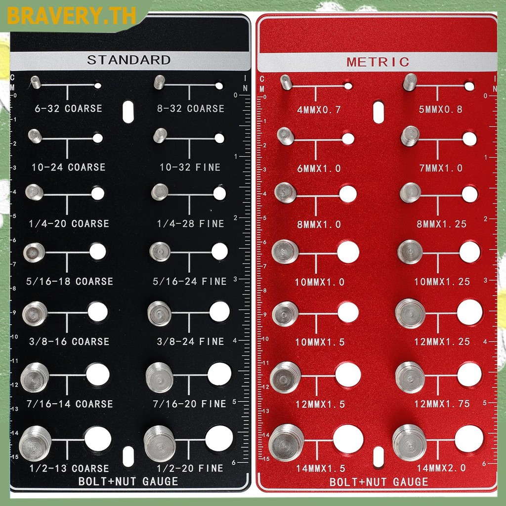 Nut and Bolt Thread Checker 14 Metric/14 ขนาดมาตรฐานอลูมิเนียมอัลลอยด์ ...