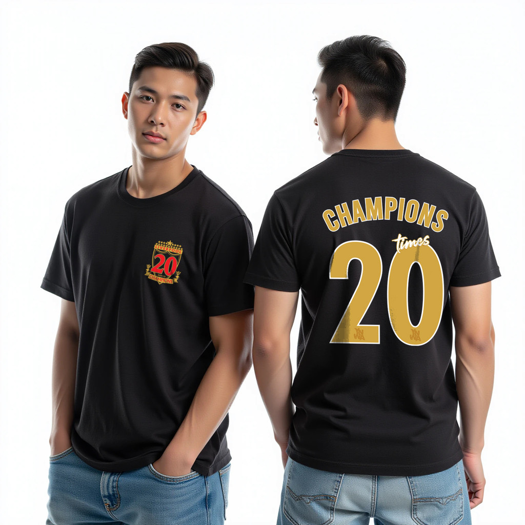 BUYNOW ems เสื้อลิเวอร์พูลฉลองแชมป์ล่าสุด! 2025 สีดำ เนื้อผ้าดี ...