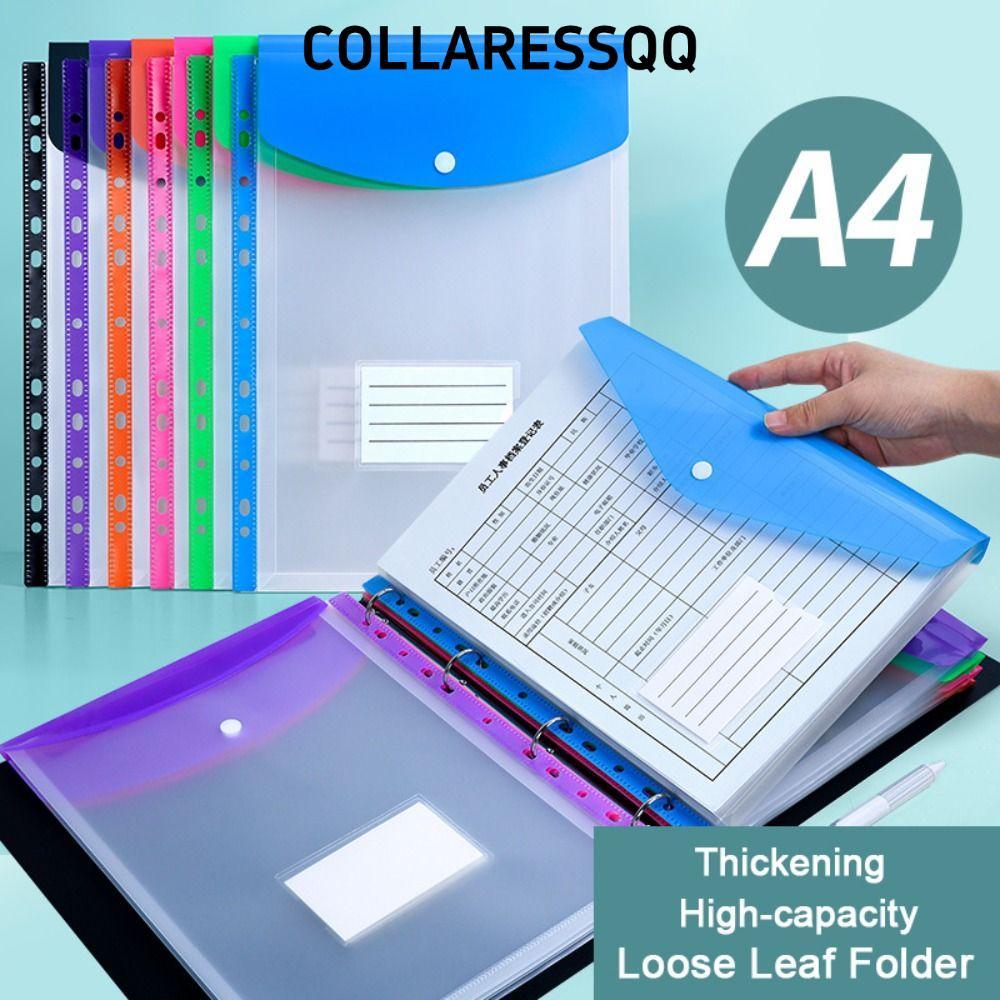 COLLATRESSQQ 6 ชิ้น Binder Pocket, PP Binder Folders, 11 หลุม 6 สี ...
