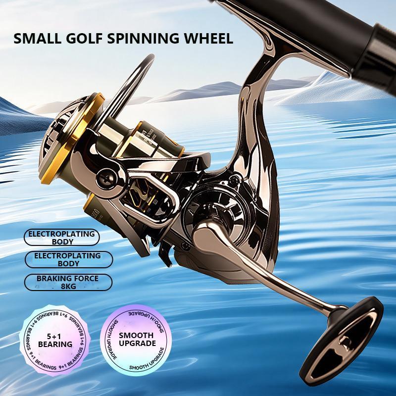 Mavllos Golf Spinning Fishing Reel น้ำหนัก 8 KG อัตราส่วนความเร็ว 5.2:1 ตัวเครื่องเคลือบไฟฟ้า ทนทานและกันน้ำ
