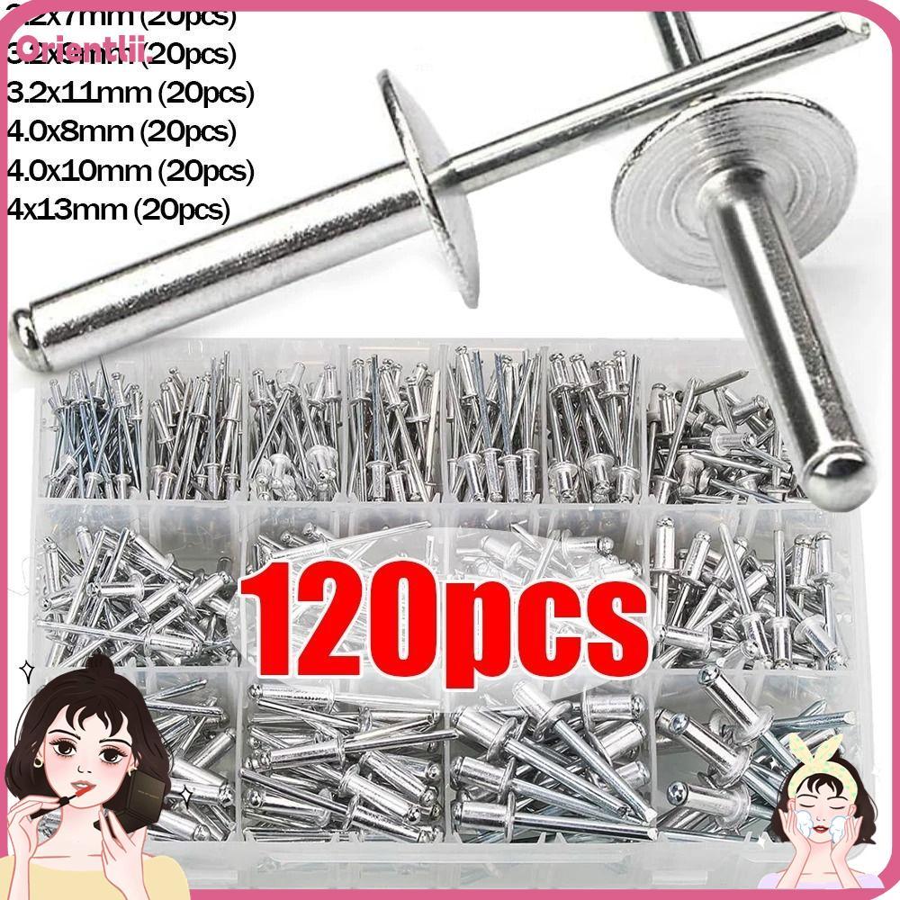 ORIENTTK Self Plugging Rivets เล็บ, อลูมิเนียมอัลลอยด์หลายขนาด Pop ...