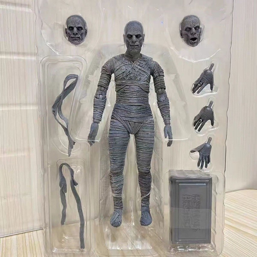 NECA Universal Monsters The Mummy Ultimate Action Figure รุ่นสีดําและสี ...