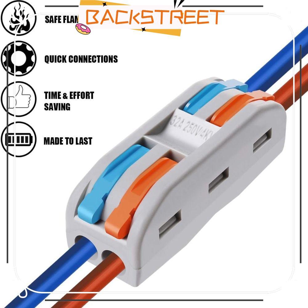 BACKSTAGE Quick Terminal Block, Mini Splicing Wire Connector, 2 Circuit ...