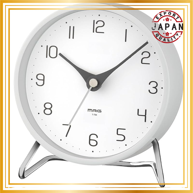 MAG Analog Desk Clock - Silent Continuous Second Hand, Cute and Stylish ...