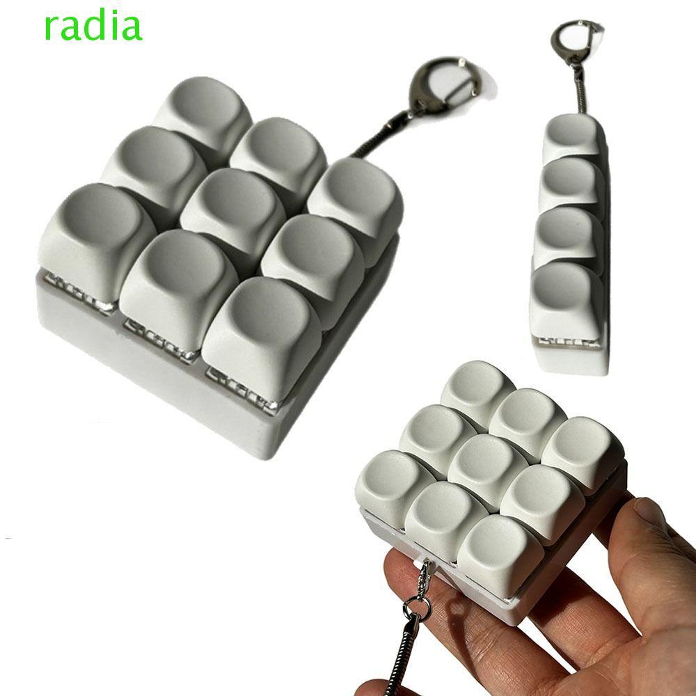 RADIANTZAP Finger Fidget Clicker พวงกุญแจ, 4/9 คีย์ DIY คีย์บอร์ด ...