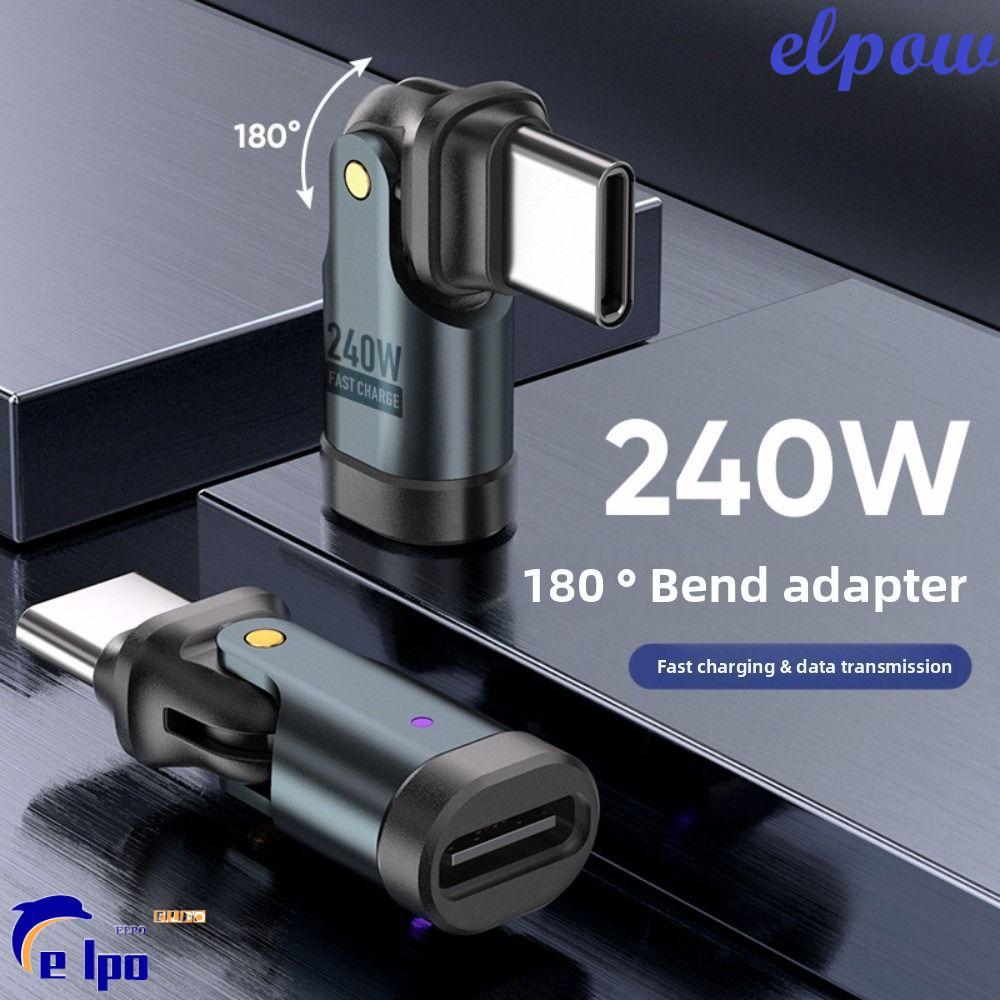 PIXELPOWER USBC ชาร์จแปลง, Fast Data Transfer 180 องศา USB Type C อะแดป ...