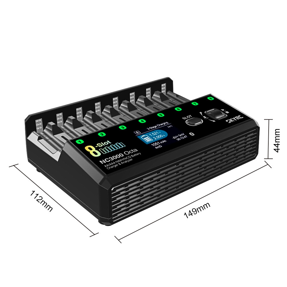 SKYRC NC3000 Octa NiMH NiCD Charger 8-Slot 100-5000mAh 7 โหมด AA