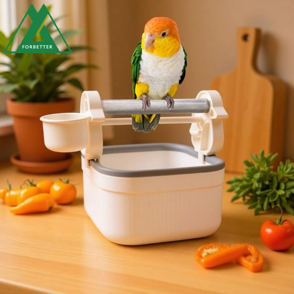 FORBETTER Parrot Desktop Stand, Interactive Anti-Splash Design Parrot ...
