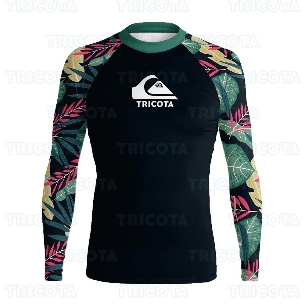 เสื้อรัดแขนยาว Rash Guard สำหรับชายหาดและดำน้ำ ป้องกันUV เหมาะสำหรับ ...