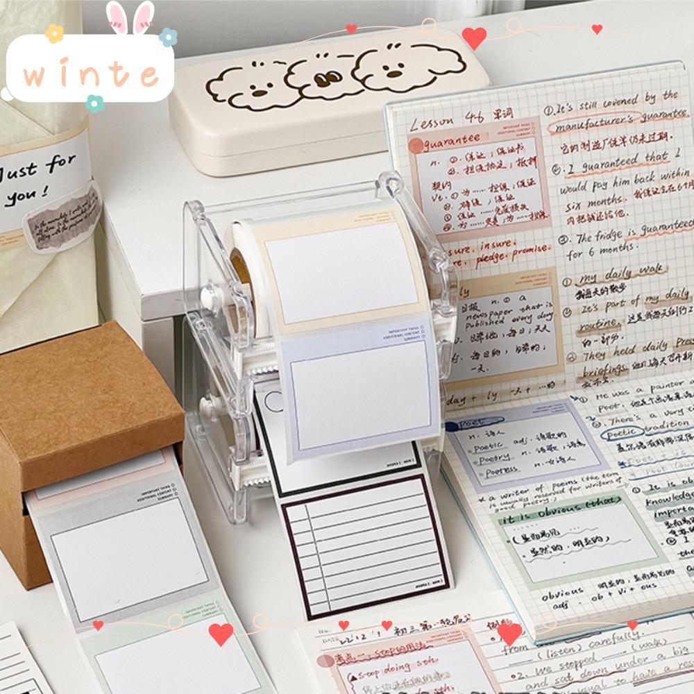 WINTE 250 ชิ้น/เซ็ต Sticky Notes, Multifunctional Pull-out Design Memo ...
