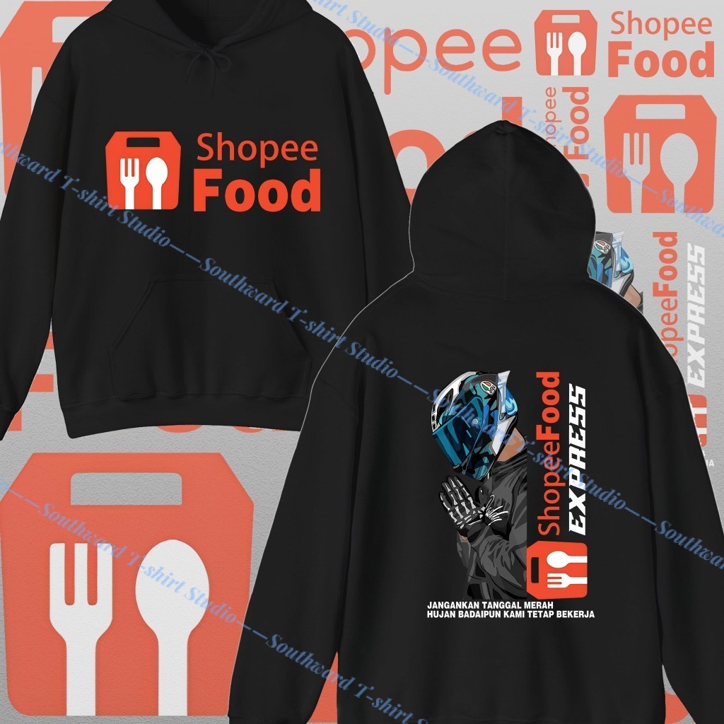 รุ่นใหม่ Shopee FOOD เสื้อฮู้ด Premium Cool วัสดุหนานุ่ม Distro SPX ...