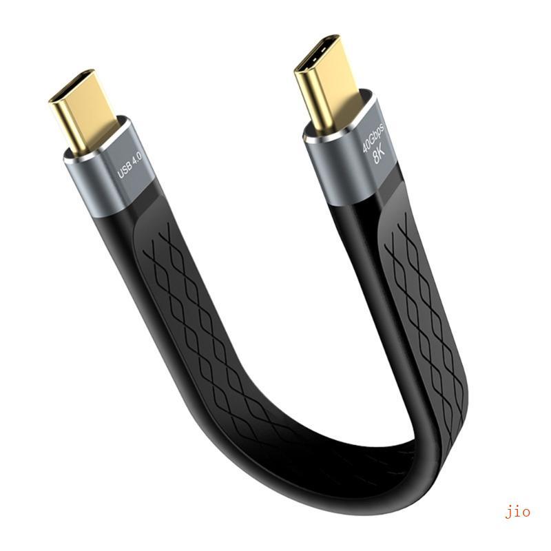 Jio USB4 C สายสั้น 5 9 นิ้วแบน 40G สาย USB C ถึง C 240W Fast Charging ...