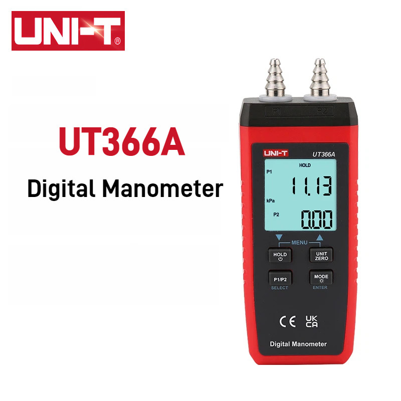 UNI-T Digital Manometer UT366A Air Pressure Gauge Handheld Pressure ...