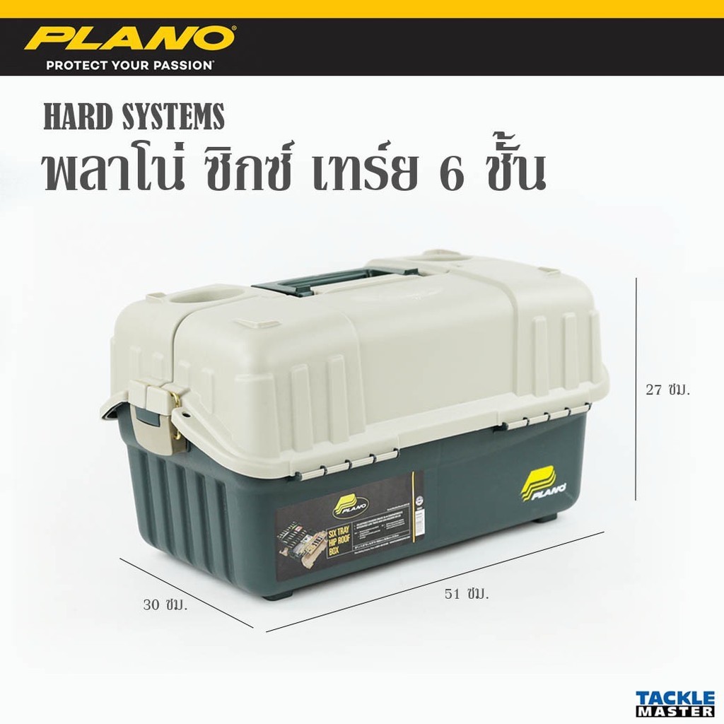 กล่องเก็บอุปกรณ์ตกปลา Plano 6-Tray Box GRN/Sandstone พลาโน่ ซิกซ์ เทร์ย ...