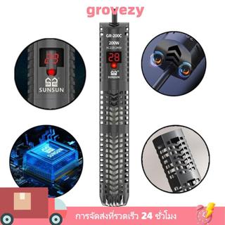 GROVEZY thanh làm nóng cho bể cá, GR-Proof Glass, Màn hình LCD hiển thị kỹ thuật số, thanh làm nóng, kiểm soát nhiệt độ bên ngoài tiết kiệm năng lượng, thiết bị sưởi bể cá.