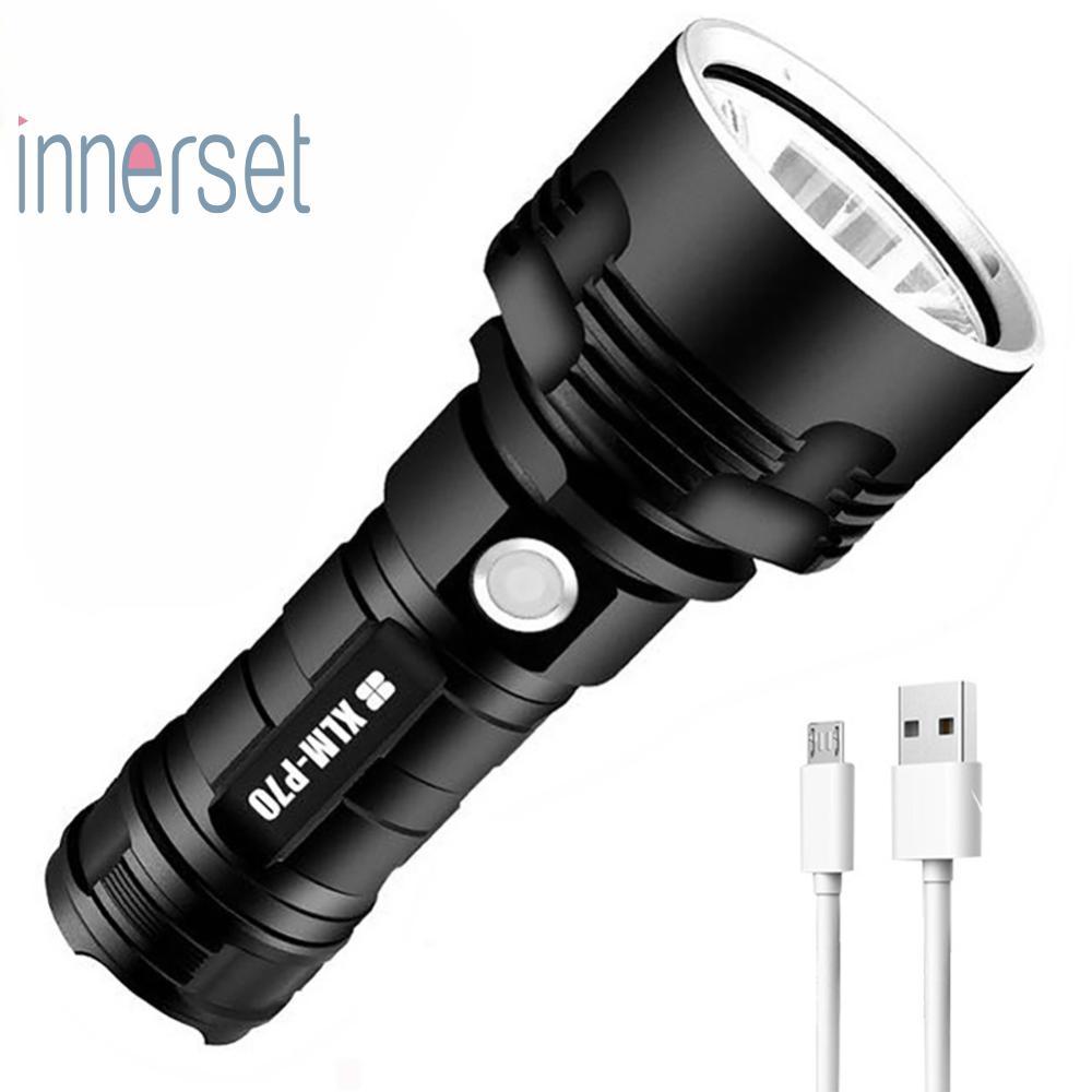 ไฟฉาย LED กำลังสูง 1000LM ชาร์จ USB แบตฯ 2500mAh สำหรับตั้งแคมป์และผจญ ...