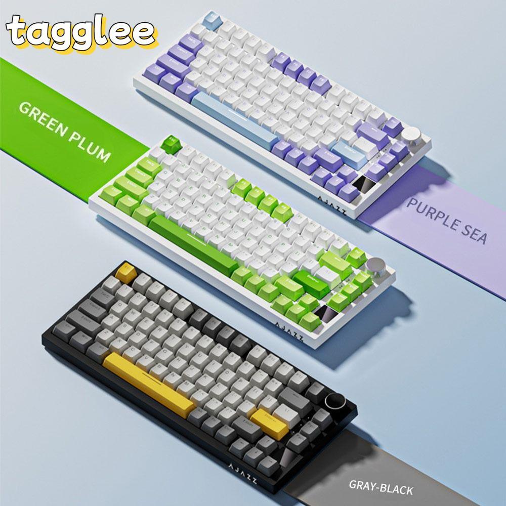 TAGGLEE Gaming Keyboard, AK820 Silent Mechanical Keyboard, With Knob Backlit 82-Key Wired Keyboard Game