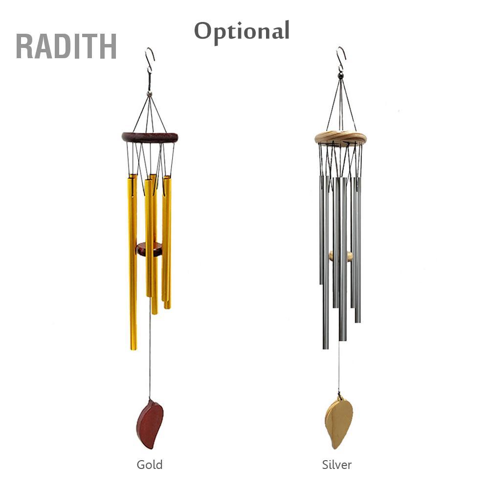 Radith Radith Fangzi กระดิ่งลม 6 ชิ้นหลอดอลูมิเนียมสไตล์ยุโรปที่เรียบ ...