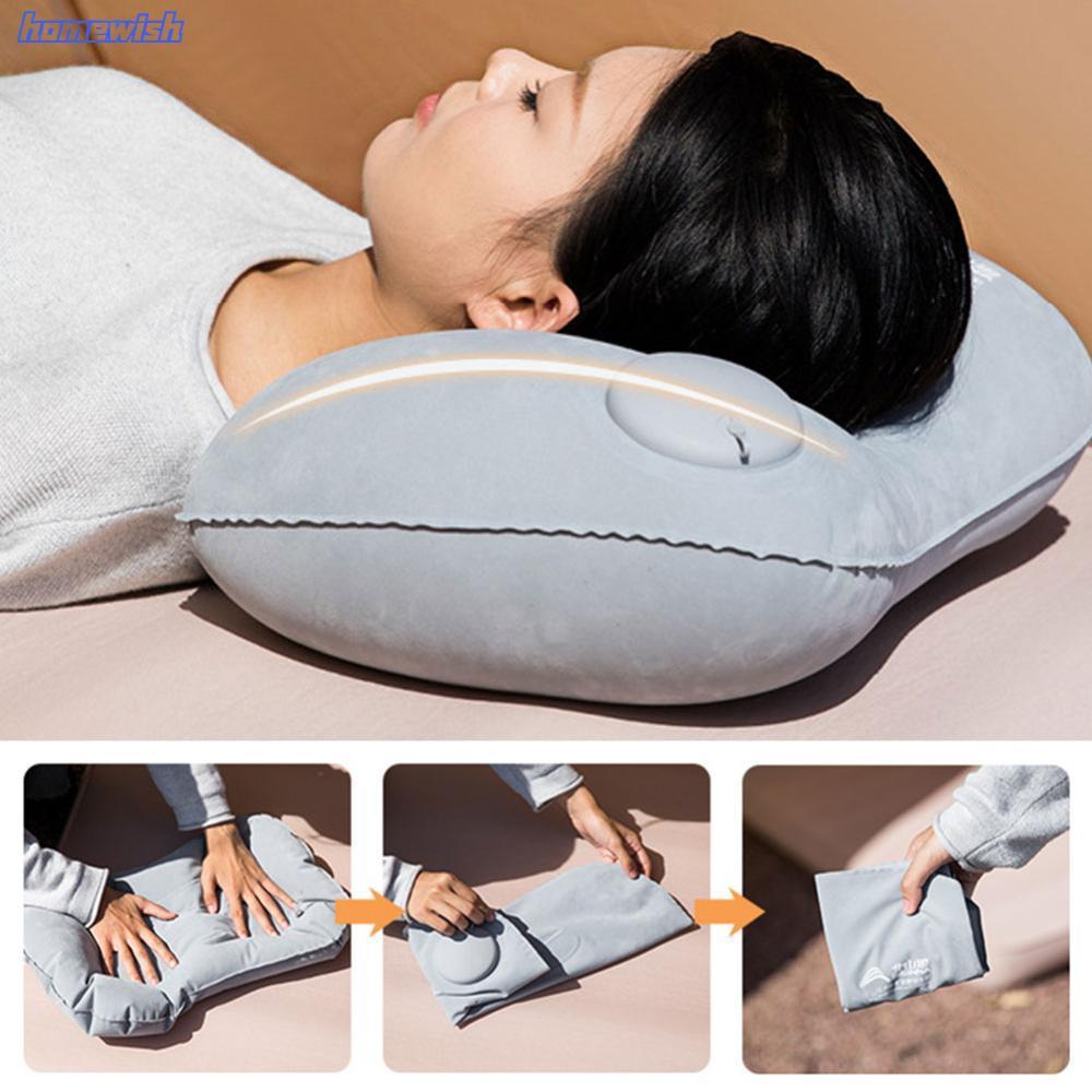 Homewish Press Inflatable Square หมอนแบบพกพาพับ Flannel Lumbar Support ...