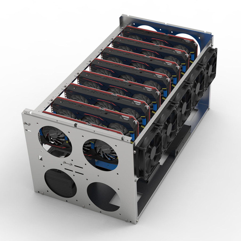 ช่องพัดลม GPU Mining Frame - ขาตั้งการ์ดกราฟิกติดตั้งง่ายสําหรับการไหล ...