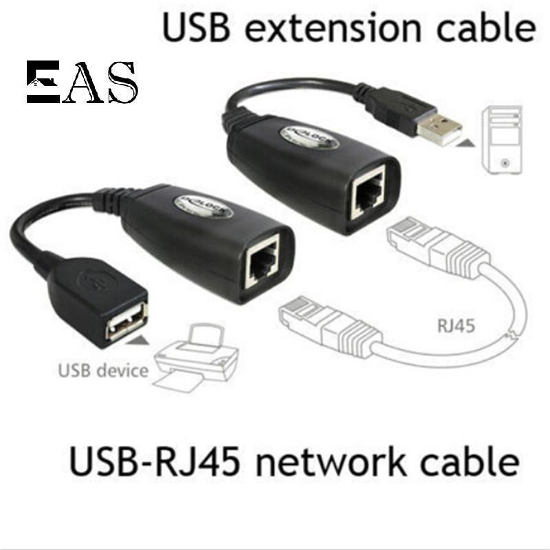 [EA] ส่วนขยาย USB Ethernet RJ45 Cat5e/6 Cable LAN Adapter Extender Over ...