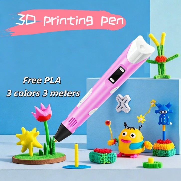 ปากกาพิมพ์ปากกา 3D PLA การพิมพ์ Doodle Arts Craft Drawing USB LCD ชุด ...