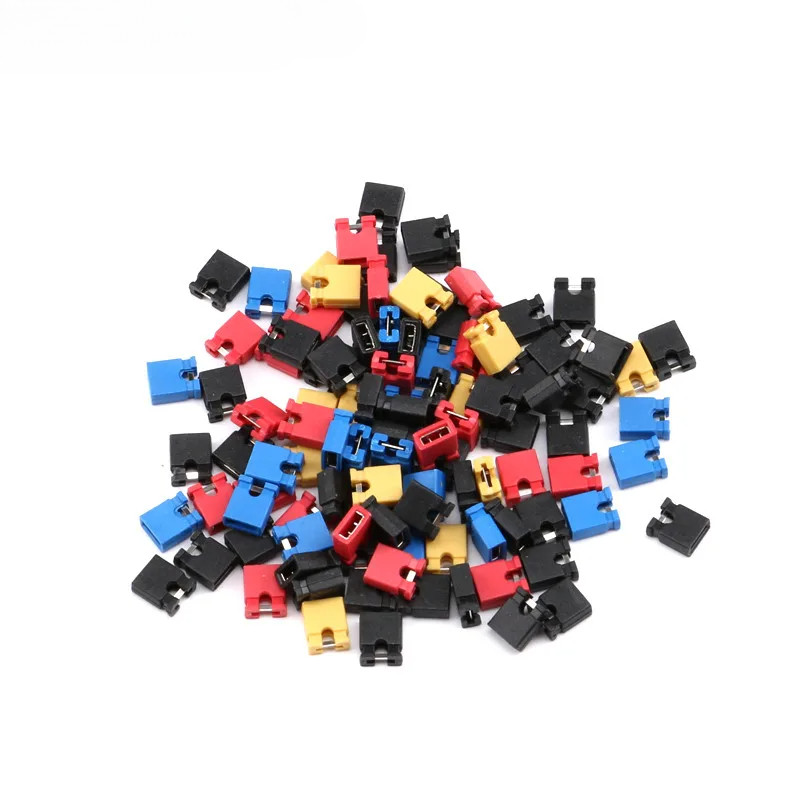 100pcs Pin Header Jumper blocks Connector 2.54 มม.สําหรับ 3 1/2 Hard ...