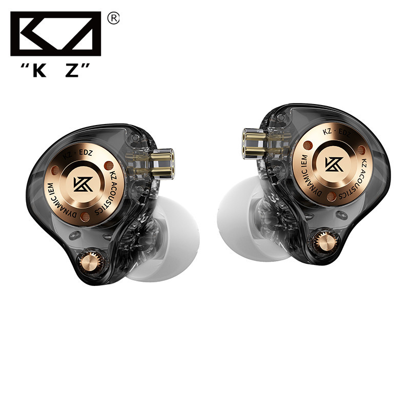 KZ EDZ HiFi หูฟังหูฟังชนิดใส่ในหูพร้อมไมโครโฟนเสียงเบสลึกเสียงสเตอริโอ ...