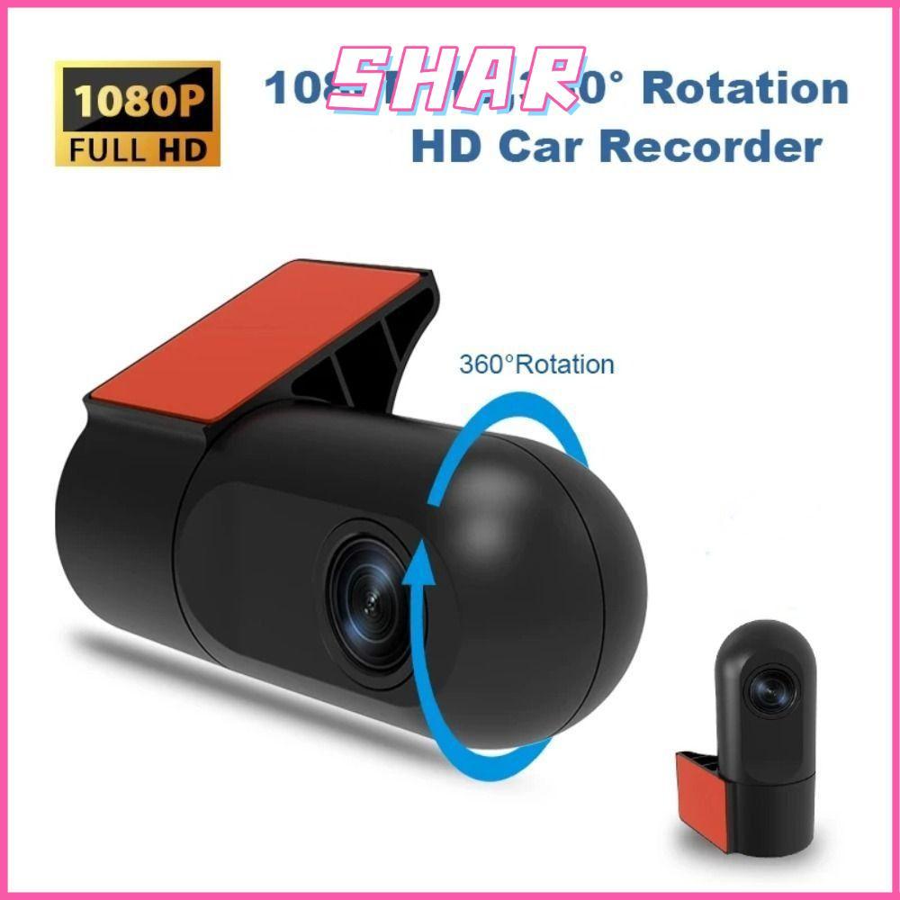 กล้อง SHAR 1080P HD, APP ควบคุม IR Night Vision Dash Camera, 360° ดู ...