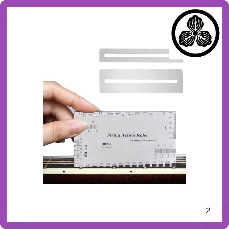 【High Precision】String Height Gauge Guitar String Height Ruler 3-Piece ...