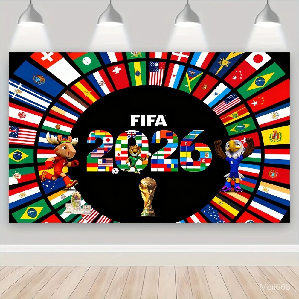 FIFA 2026 World Cup Themed Banner Backdrop, Indoor/Outdoor Party ...