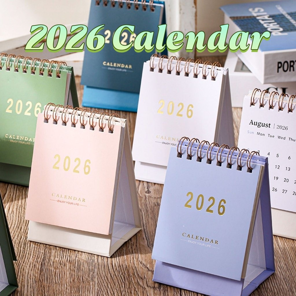 MINI Pocket Calendar ปี 2026 สีทึบ Small Kalendar Door Cenderahati ...