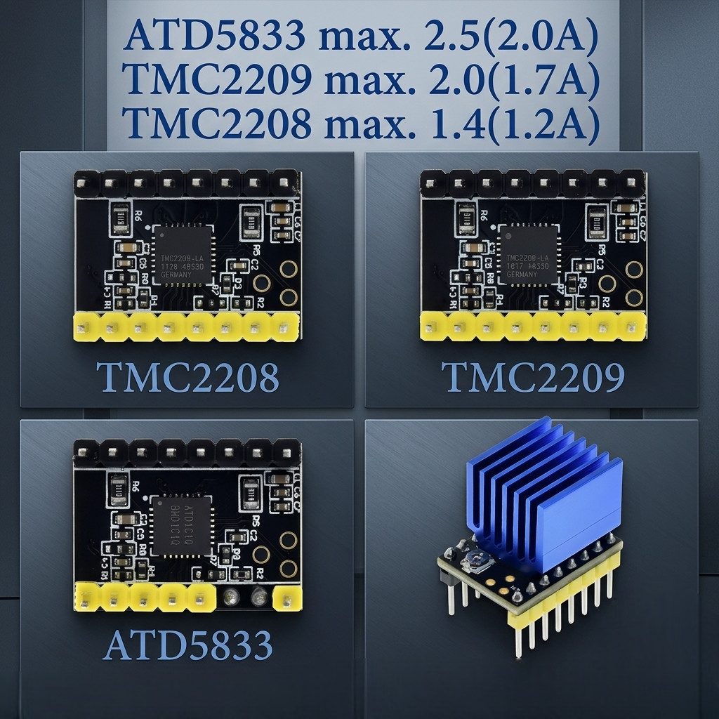 TMC2208 TMC2209 ATD5833 V2.0 With Heat Sink Stepper Motor Driver ...