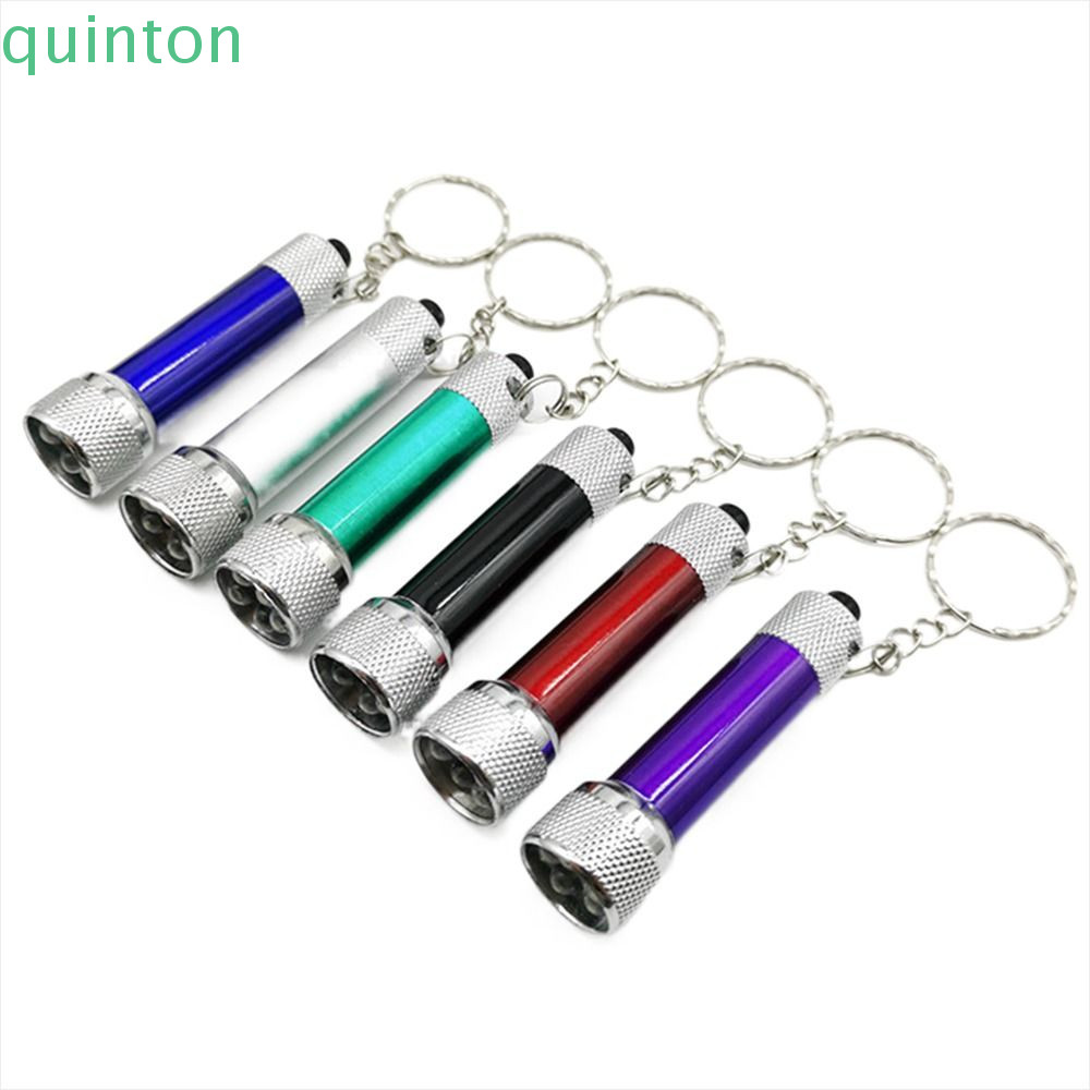 QUITON LED Key Chain Camping โลหะสําหรับของขวัญเดินฉุกเฉินแบบพกพาไฟฉาย ...