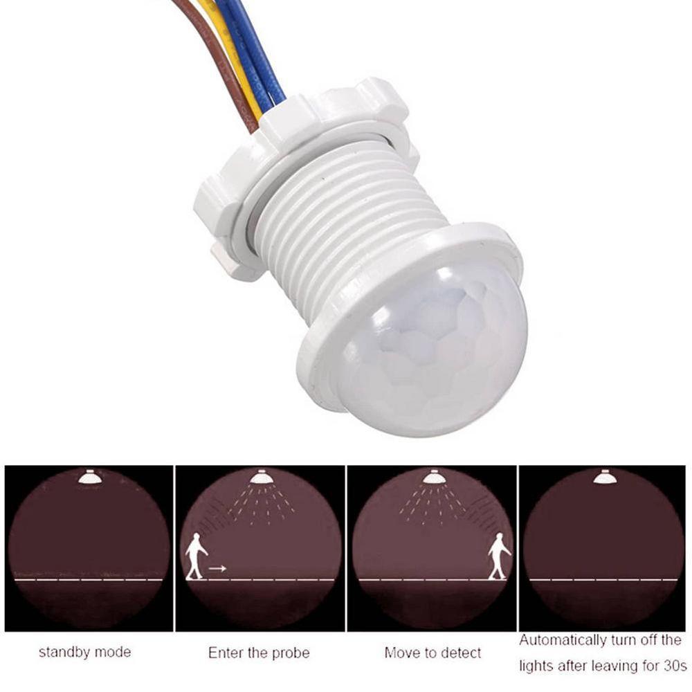 GLAMOURBQ อินฟราเรด Motion Sensor สวิทช์ Delay SWITCH LED PIR Sensor ...